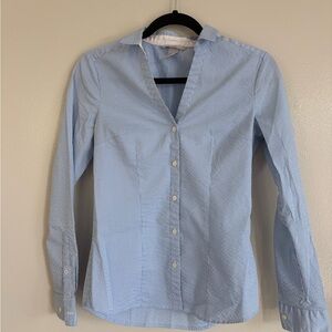 H&M Blue and White Striped Dress Shirt